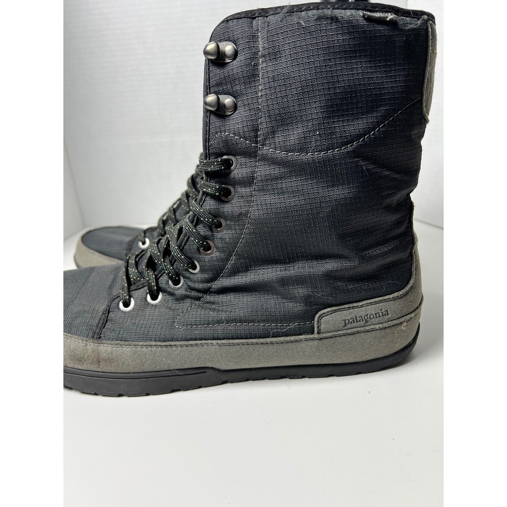 Patagonia Activist Mid Waterproof 100g Primaloft Boots Mens 12 Black Green - Picture 2 of 11